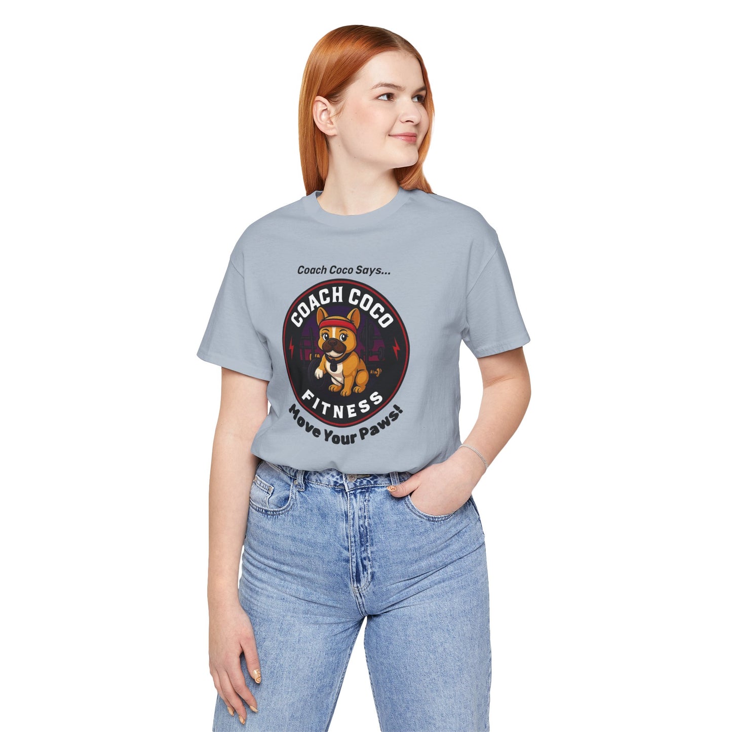 Coach Coco Fitness - Fitness Motivational Unisex Tee - Coach Coco Fitness, Workout Shirt, Dog Lover Gift, Gym Apparel, Activewear
