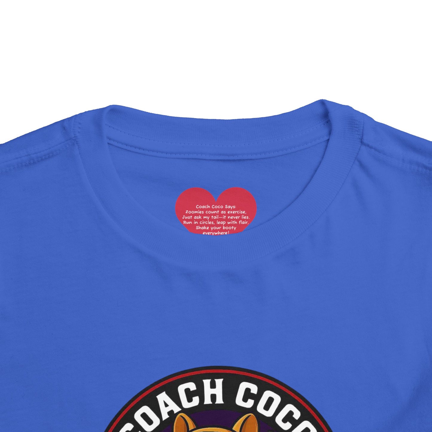 Coach Coco Fitness - Cool Coach Frenchie Toddler Tee, Fun Kids Shirt, Birthday Gift, Activewear for Toddlers, Dog Lover Apparel, Fitness Humor Top