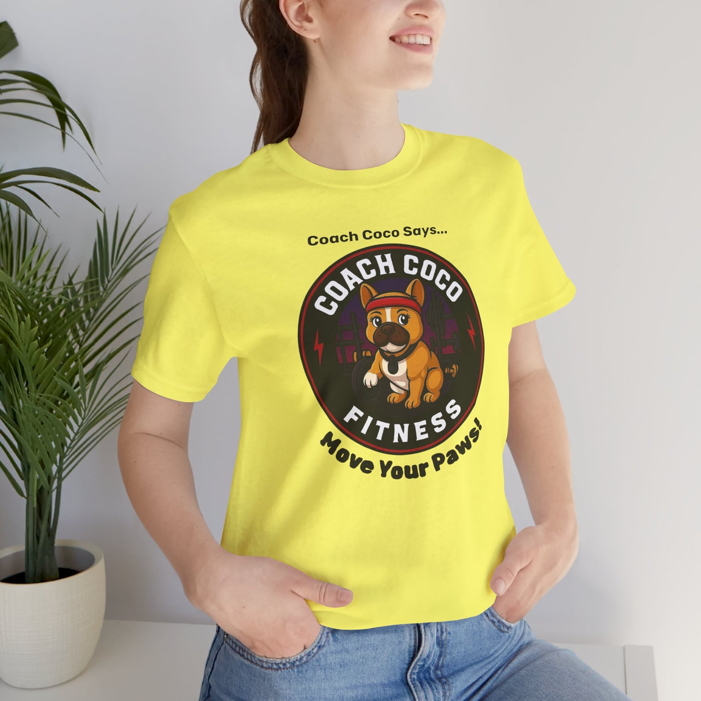 Coach Coco Fitness - Fitness Motivational Unisex Tee - Coach Coco Fitness, Workout Shirt, Dog Lover Gift, Gym Apparel, Activewear