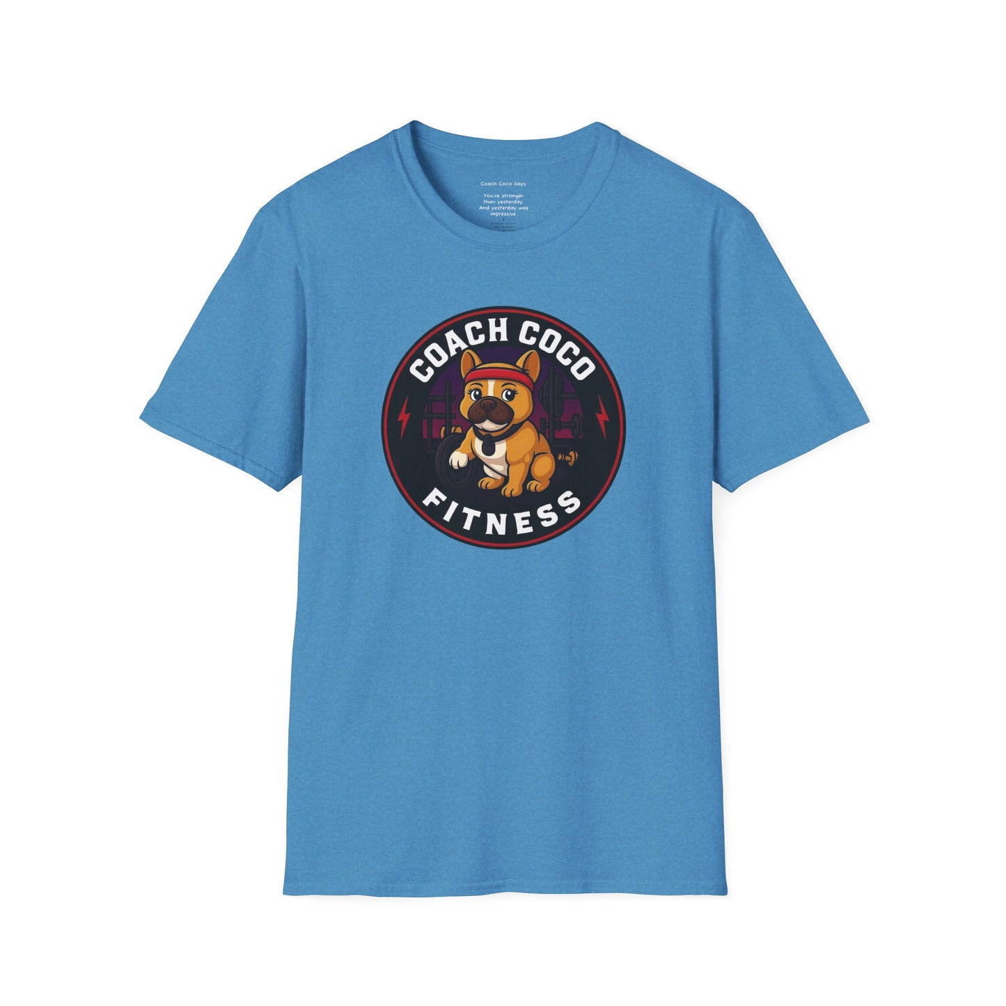 .Coach Coco Fitness Motivational T-Shirt | Fun Unisex Workout Tee | Pet Lover's Gift | Gym Apparel | Cute Fitness T-Shirt | Animal Lover Tee