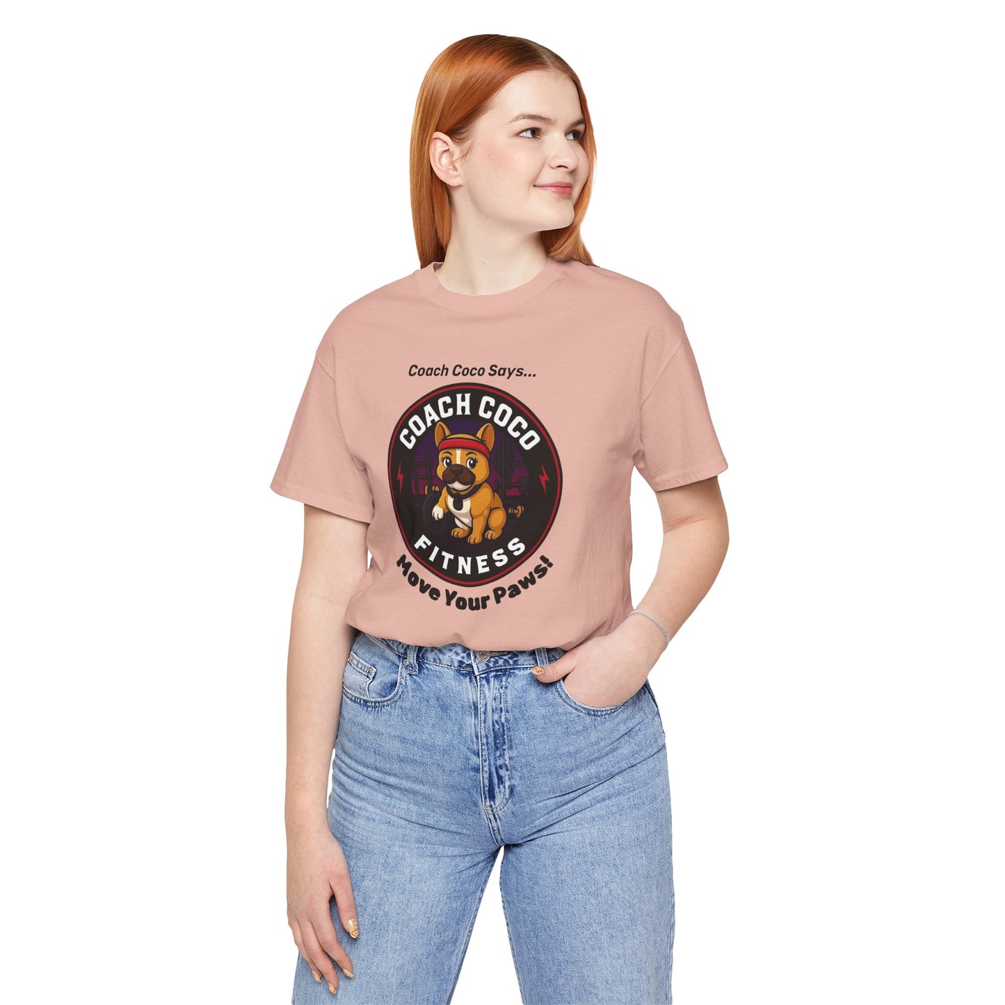 Coach Coco Fitness - Fitness Motivational Unisex Tee - Coach Coco Fitness, Workout Shirt, Dog Lover Gift, Gym Apparel, Activewear