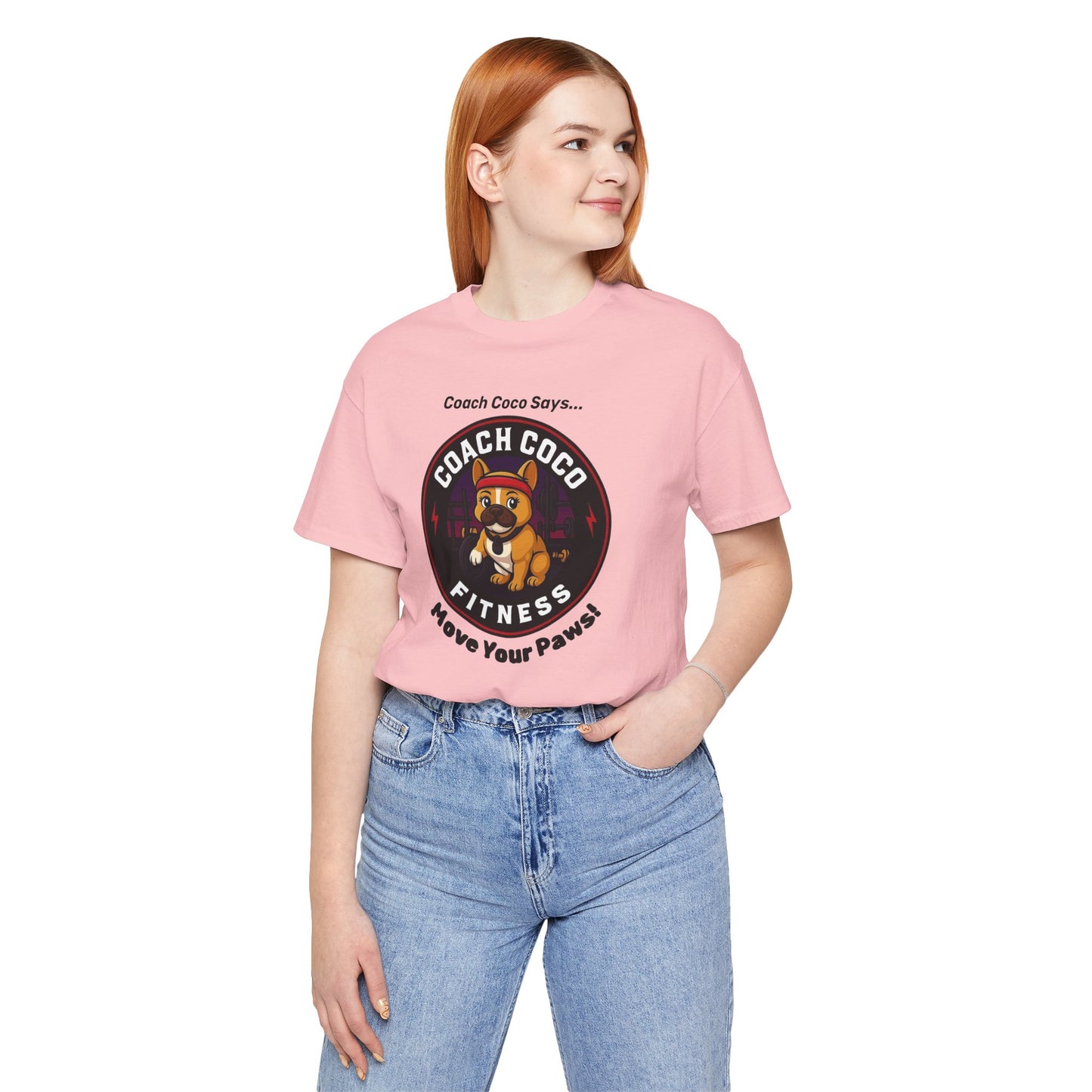 Coach Coco Fitness - Fitness Motivational Unisex Tee - Coach Coco Fitness, Workout Shirt, Dog Lover Gift, Gym Apparel, Activewear