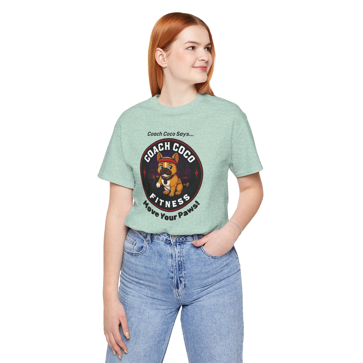 Coach Coco Fitness - Fitness Motivational Unisex Tee - Coach Coco Fitness, Workout Shirt, Dog Lover Gift, Gym Apparel, Activewear